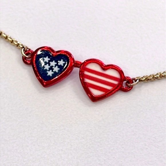 Brand New Betsey Johnson Set of 2 Patriotic 4th of July Bracelets Ice Cream Cone - Picture 9 of 13